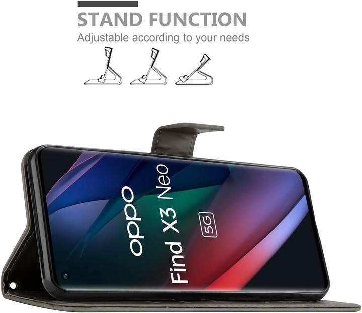Produktbild Cadorabo Flower Book Hülle (Oppo Find X3 Neo)
