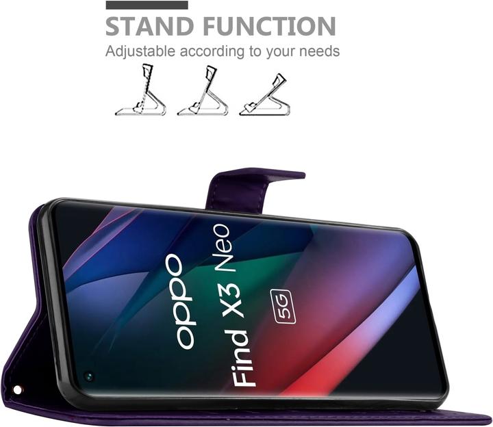 Produktbild Cadorabo Flower Book Hülle (Oppo Find X3 Neo)