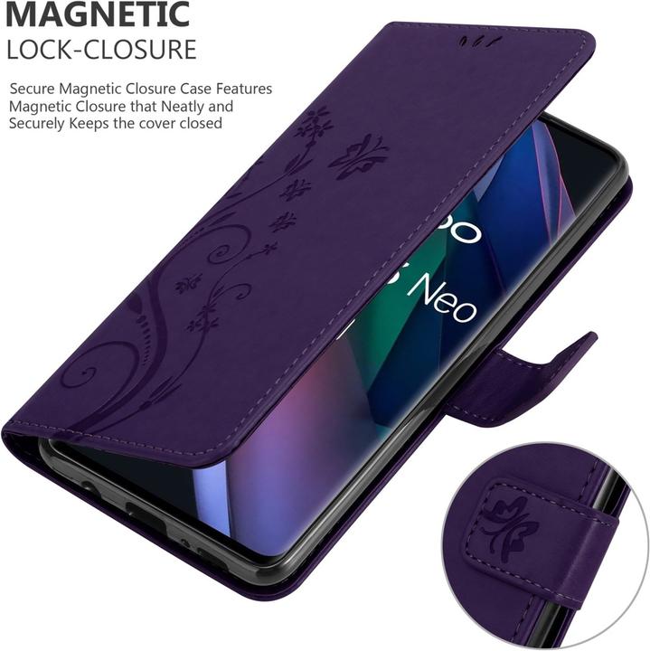 Produktbild Cadorabo Flower Book Hülle (Oppo Find X3 Neo)