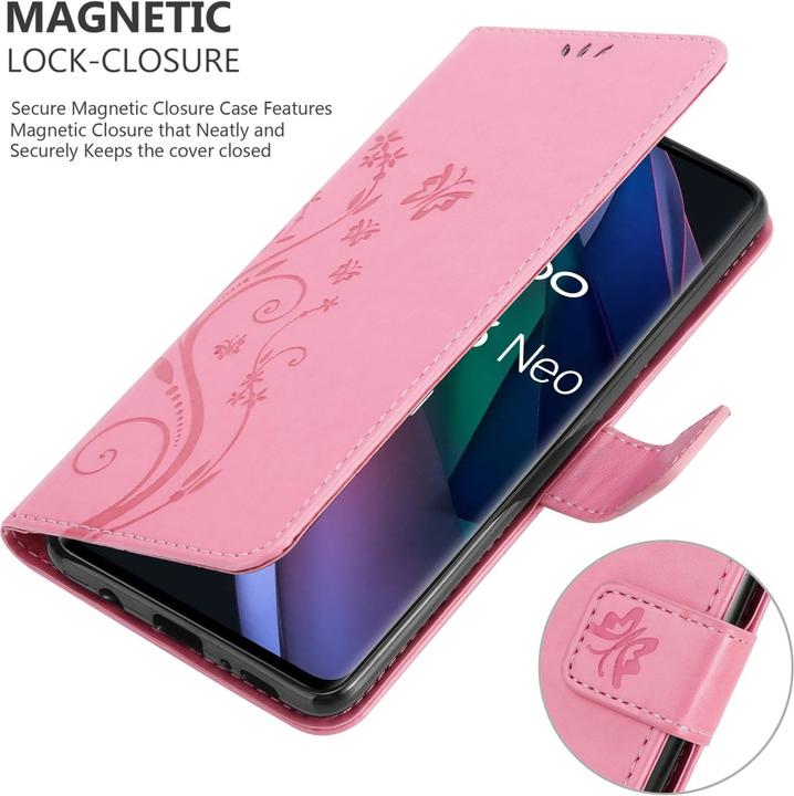 Actual product image Cadorabo Flower Book cover (Oppo Find X3 Neo)