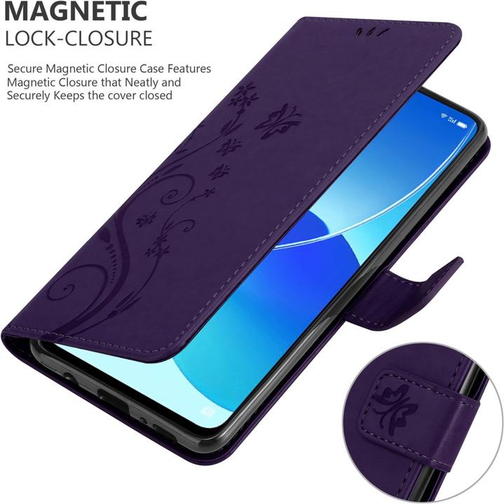 Actual product image Cadorabo Flower Book cover (Oppo Reno 6 5G)