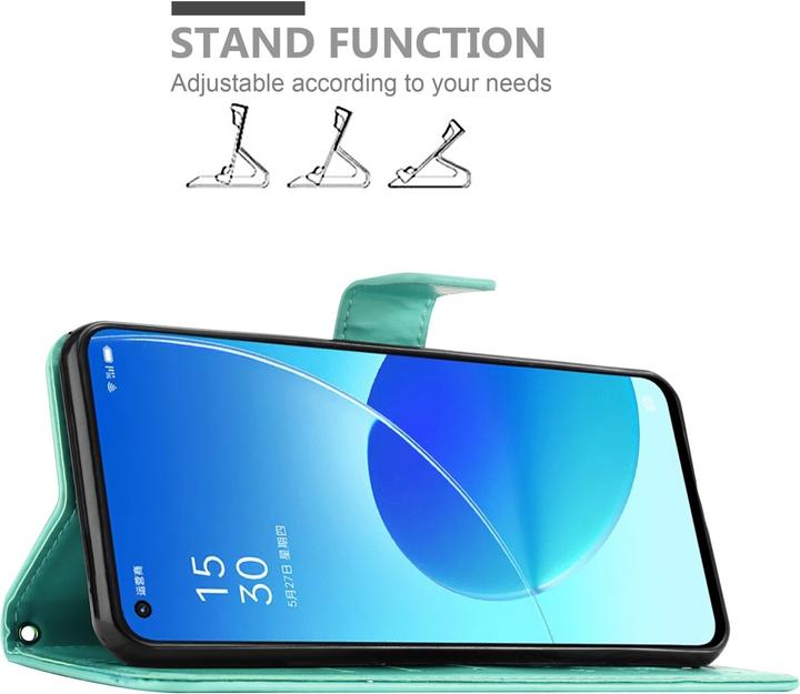 Actual product image Cadorabo Flower Book cover (Oppo Reno 6 5G)