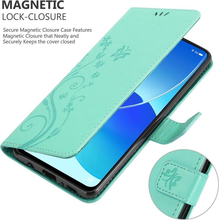 Actual product image Cadorabo Flower Book cover (Oppo Reno 6 5G)