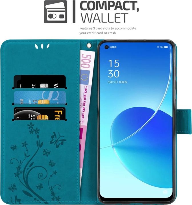 Immagine prodotto Cadorabo Copertina del libro a fiori (Oppo Reno 6 5G)