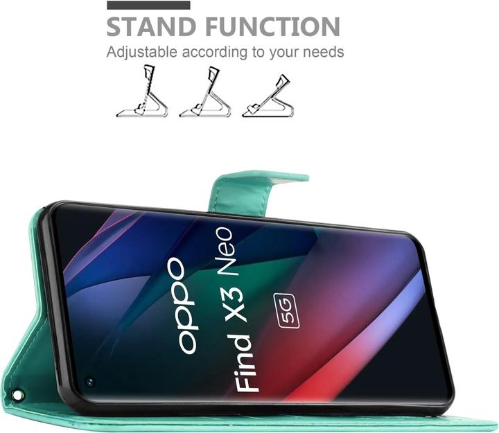 Actual product image Cadorabo Flower Book cover (Oppo Find X3 Neo)