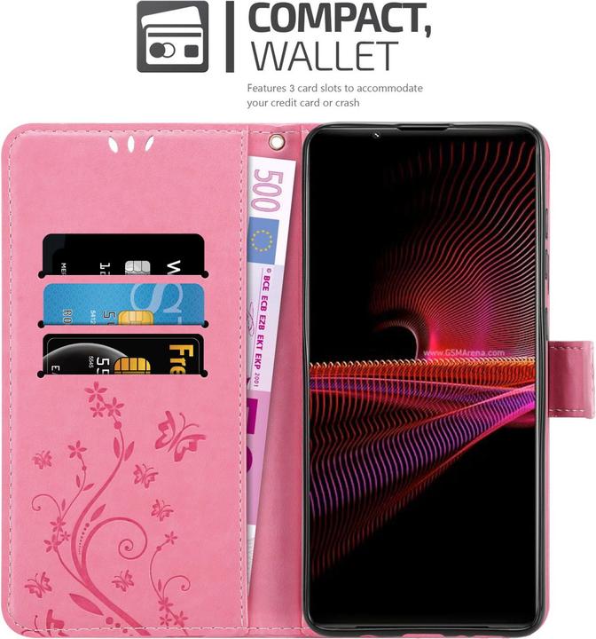 Actual product image Cadorabo Flower Book cover (Sony Xperia 1 III)