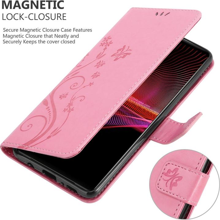 Actual product image Cadorabo Flower Book cover (Sony Xperia 1 III)