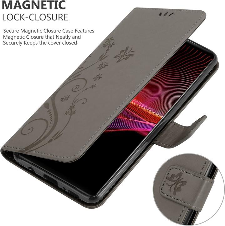 Actual product image Cadorabo Flower Book cover (Sony Xperia 1 III)