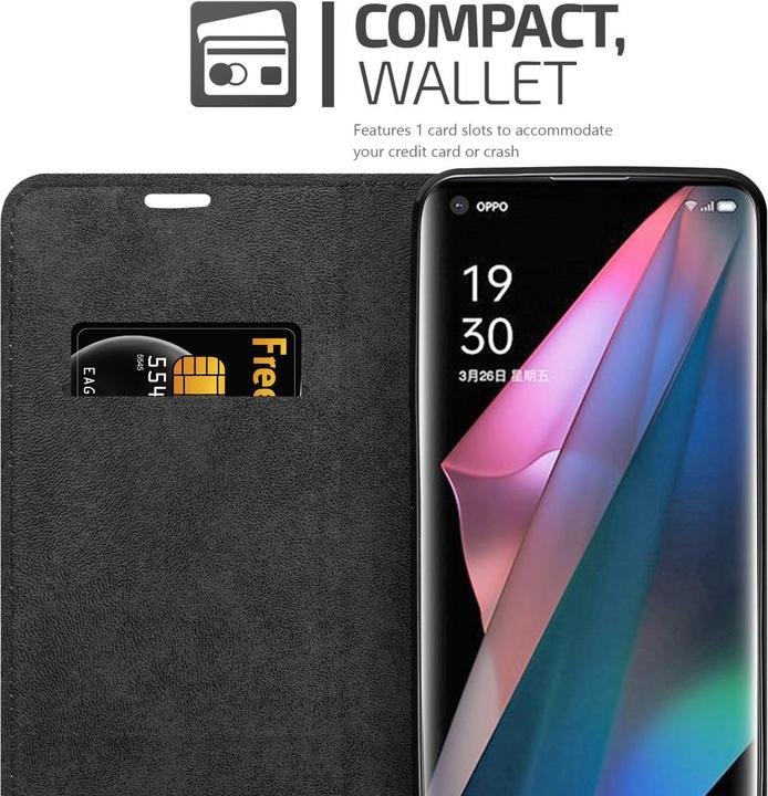 Image du produit Cadorabo Book Invis. Étui magnétique (Oppo Find X3 Pro)