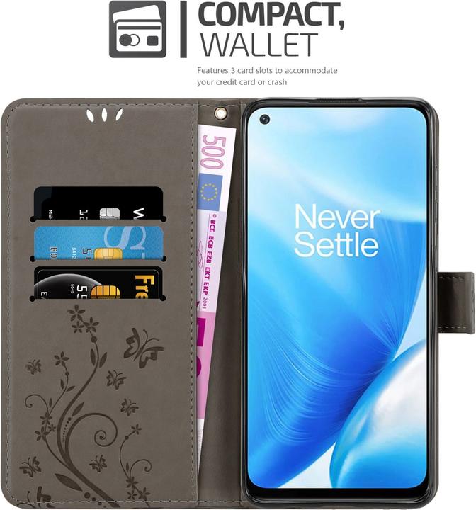 Immagine prodotto Cadorabo Copertina del libro a fiori (OnePlus Nord N200 5G)