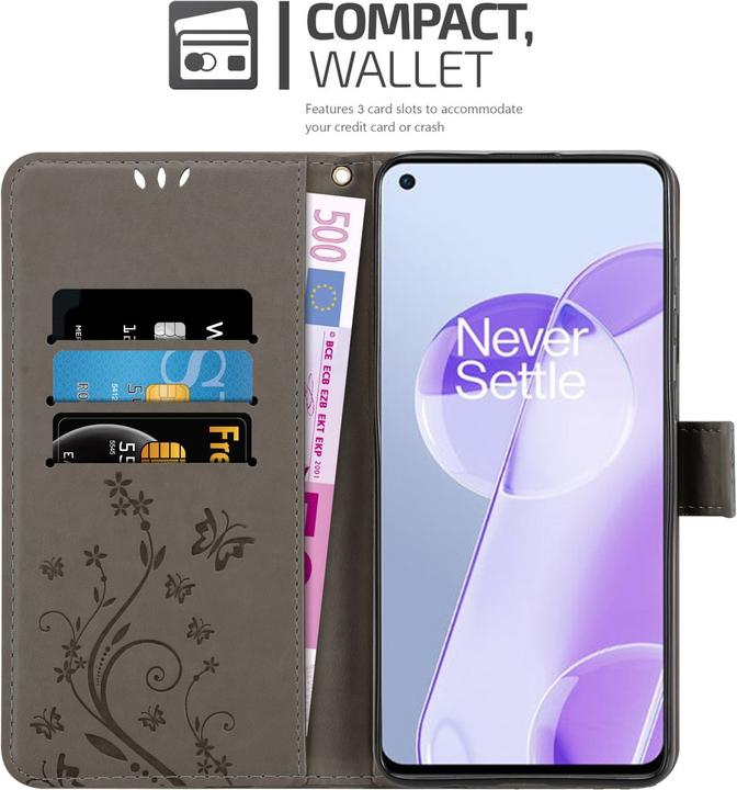 Actual product image Cadorabo Flower Book cover (OnePlus 9RT 5G)