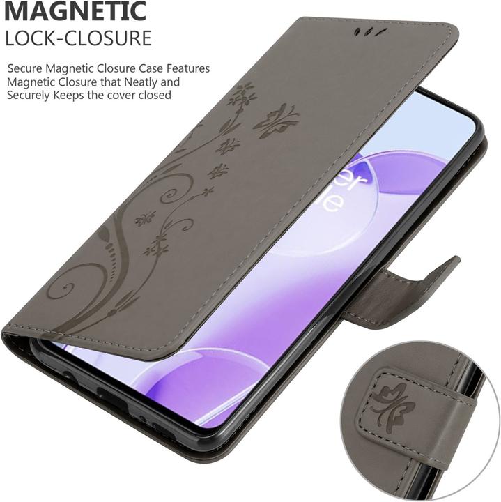 Actual product image Cadorabo Flower Book cover (OnePlus 9RT 5G)