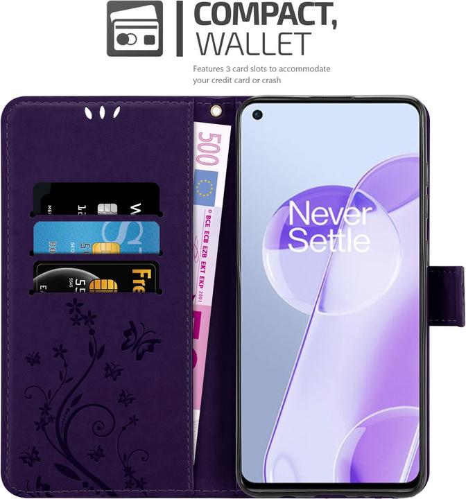 Actual product image Cadorabo Flower Book cover (OnePlus 9RT 5G)