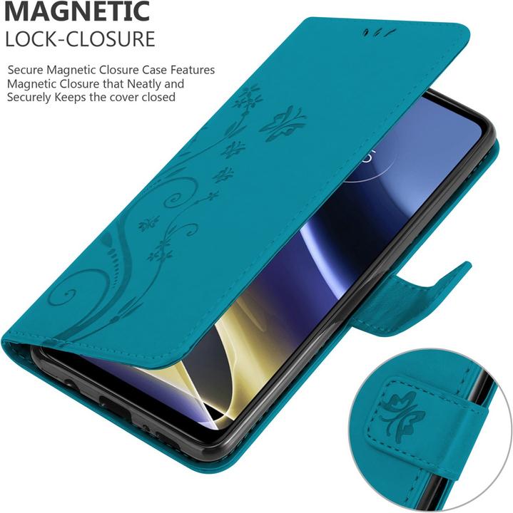 Actual product image Cadorabo Flower Book cover (Motorola Moto G51 5G)