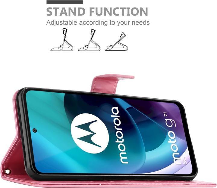Actual product image Cadorabo Flower Book cover (Motorola Moto G71 5G)