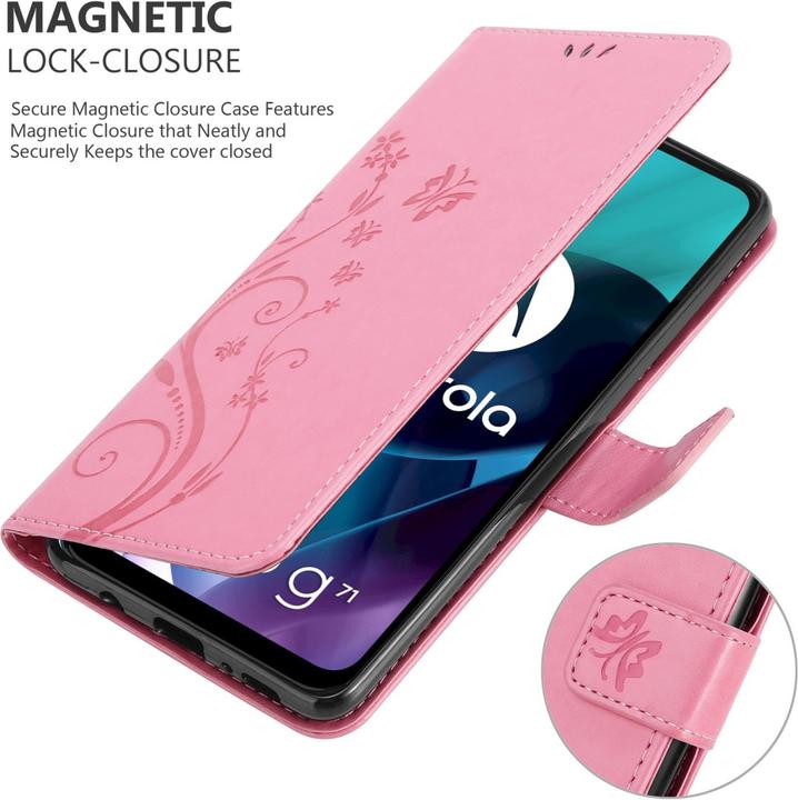 Actual product image Cadorabo Flower Book cover (Motorola Moto G71 5G)