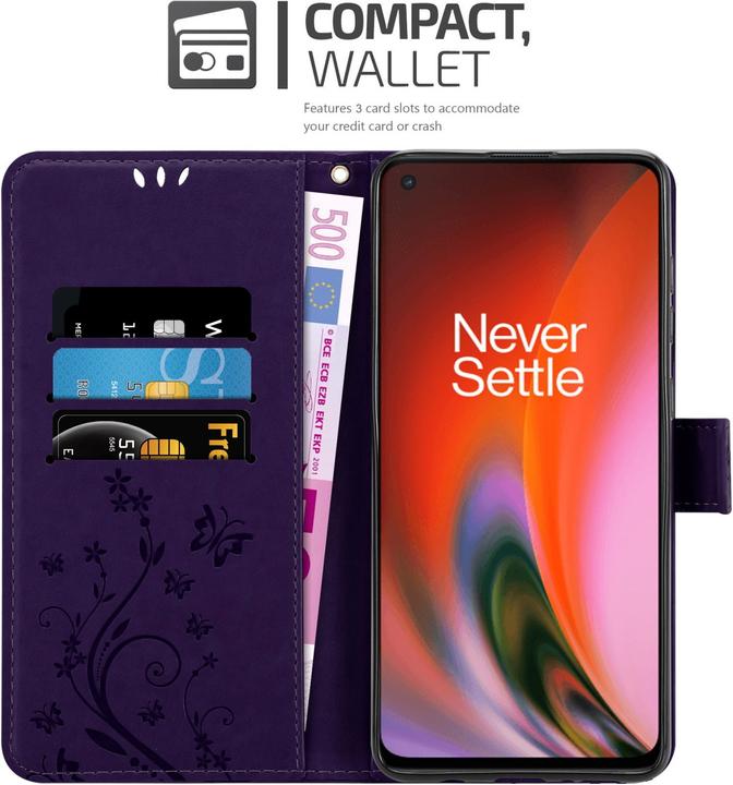 Actual product image Cadorabo Flower Book cover (OnePlus Nord 2 5G)