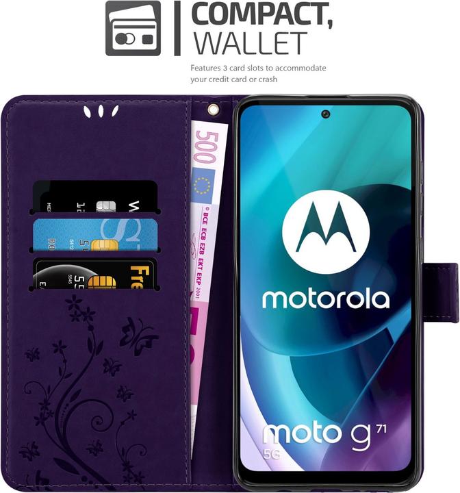 Image du produit Cadorabo Pochette Flower Book (Motorola Moto G71 5G)