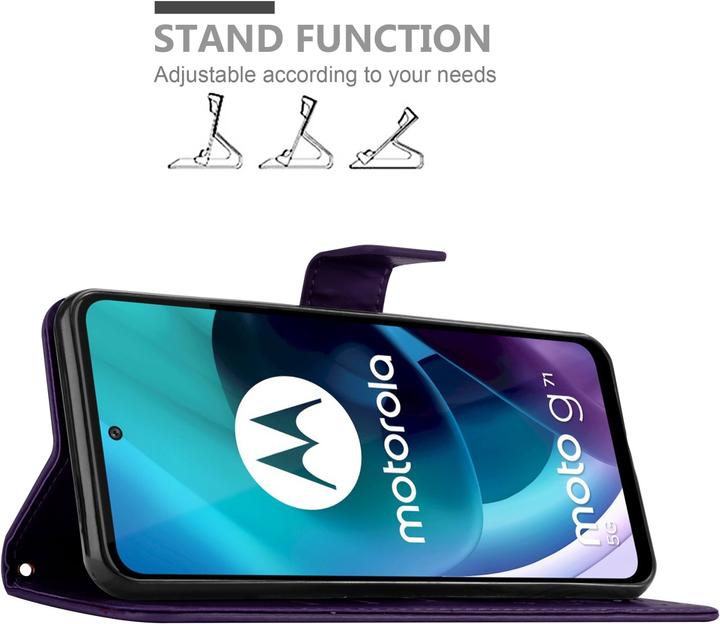 Image du produit Cadorabo Pochette Flower Book (Motorola Moto G71 5G)