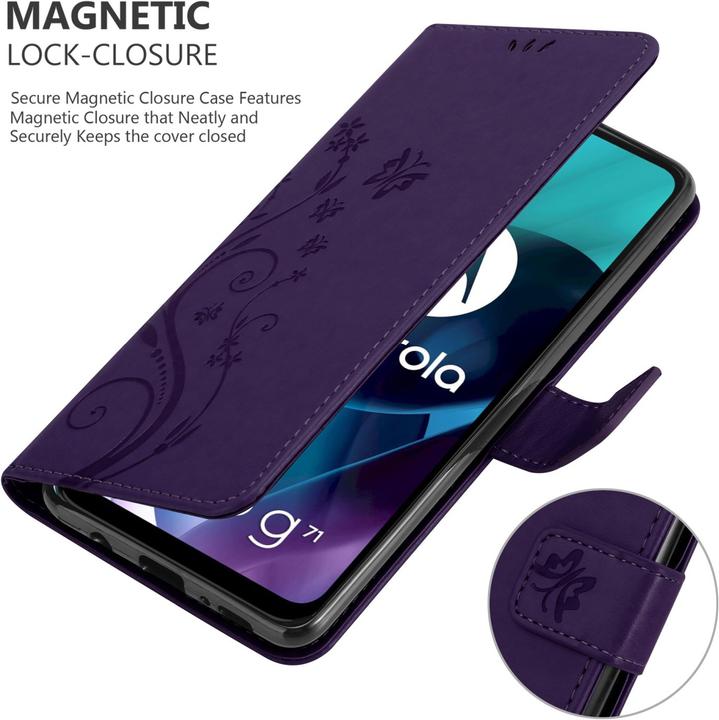 Image du produit Cadorabo Pochette Flower Book (Motorola Moto G71 5G)