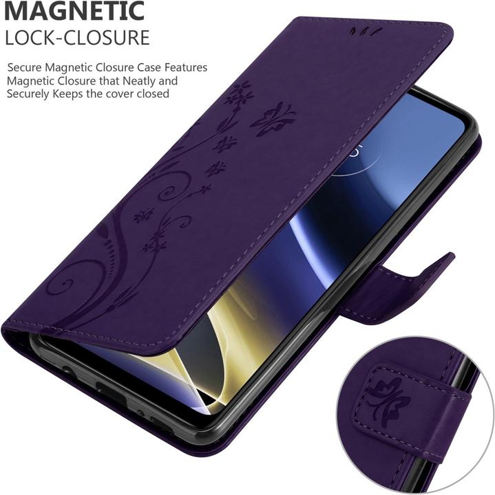 Actual product image Cadorabo Flower Book cover (Motorola Moto G51 5G)