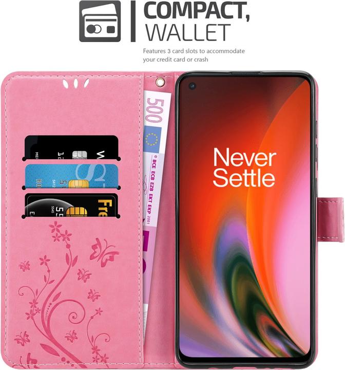 Actual product image Cadorabo Flower Book cover (OnePlus Nord 2 5G)