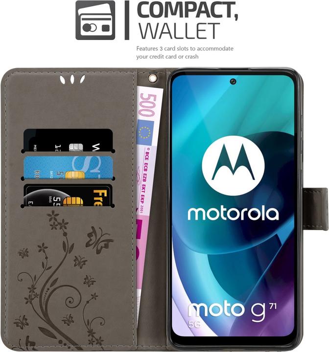 Image du produit Cadorabo Pochette Flower Book (Motorola Moto G71 5G)