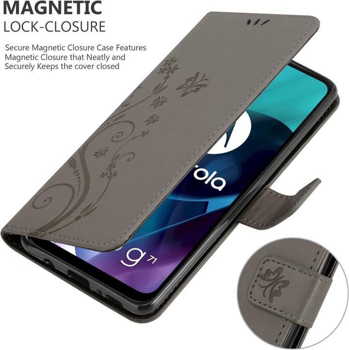 Image du produit Cadorabo Pochette Flower Book (Motorola Moto G71 5G)