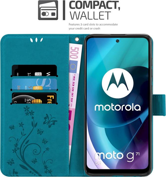 Immagine prodotto Cadorabo Copertina del libro a fiori (Motorola Moto G71 5G)