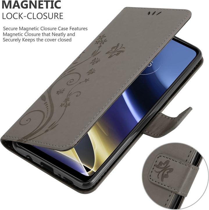 Actual product image Cadorabo Flower Book cover (Motorola Moto G51 5G)