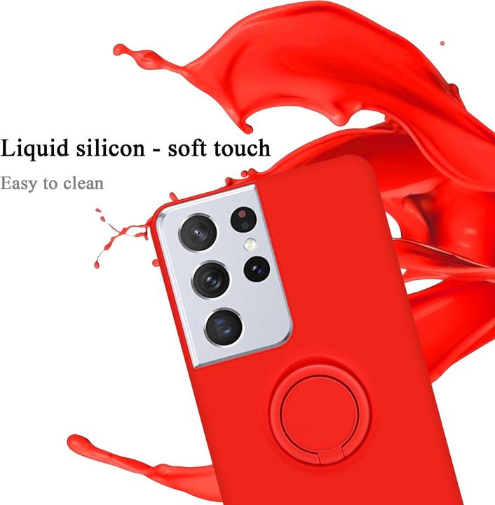 Productafbeelding Cadorabo TPU Vloeibare Ring Silicone Hoesje (Samsung Galaxy S22 Ultra)