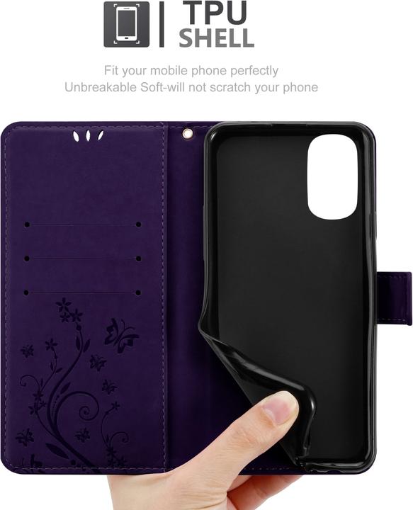 Image du produit Cadorabo Pochette Flower Book (Motorola Moto G31, Motorola Moto G41)