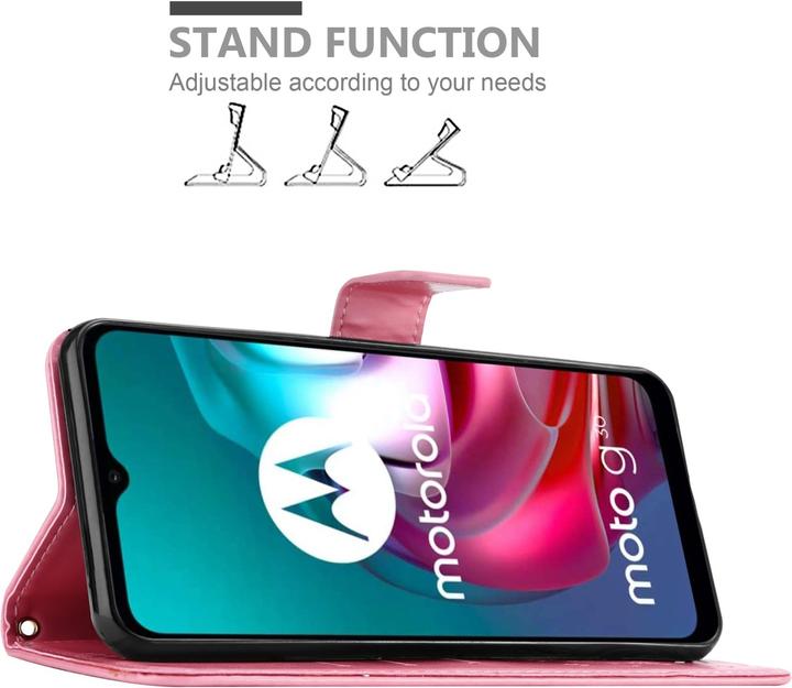 Actual product image Cadorabo Flower Book cover (Motorola Moto G30, Motorola Moto G10)