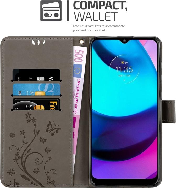 Actual product image Cadorabo Flower Book cover (Motorola E30, Motorola Moto E20, Motorola Moto E40)
