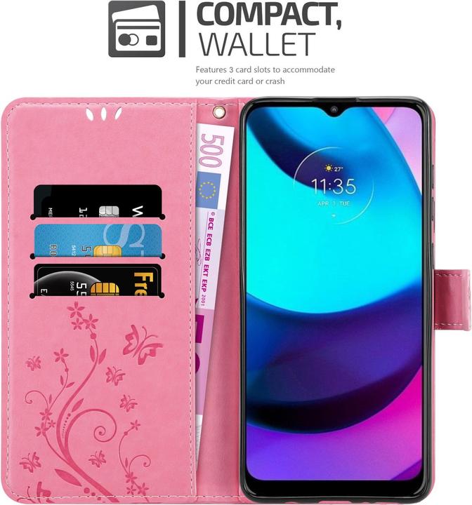 Produktbild Cadorabo Flower Book Hülle (Motorola E30, Motorola Moto E20, Motorola Moto E40)
