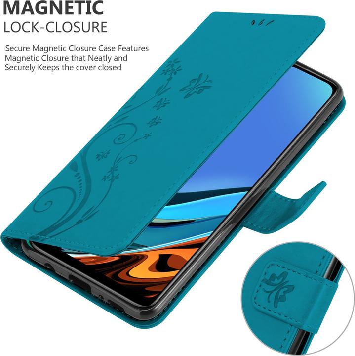 Immagine prodotto Cadorabo Copertina del libro a fiori (Xiaomi Redmi 9T, Xiaomi Poco M3)