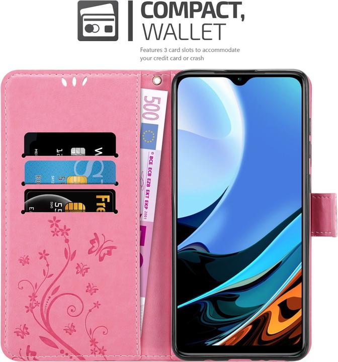 Immagine prodotto Cadorabo Copertina del libro a fiori (Xiaomi Redmi 9T, Xiaomi Poco M3)