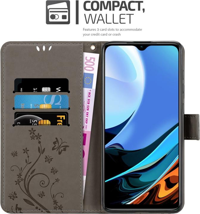 Actual product image Cadorabo Flower Book cover (Xiaomi Poco M3, Xiaomi Redmi 9T)