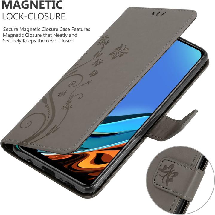 Actual product image Cadorabo Flower Book cover (Xiaomi Poco M3, Xiaomi Redmi 9T)