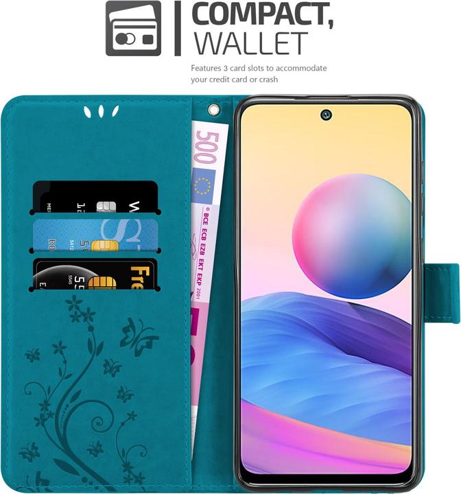 Immagine prodotto Cadorabo Copertina del libro a fiori (Xiaomi Poco M3 Pro 5G, Xiaomi Redmi Nota 10 5G)