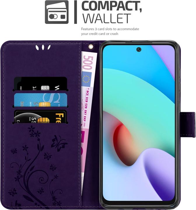 Immagine prodotto Cadorabo Copertina del libro a fiori (Xiaomi Redmi 10, Xiaomi Redmi Note 11)