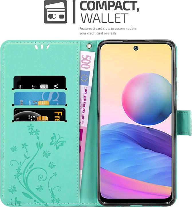 Actual product image Cadorabo Flower Book cover (Xiaomi Poco M3 Pro 5G, Xiaomi Redmi Note 10 5G)