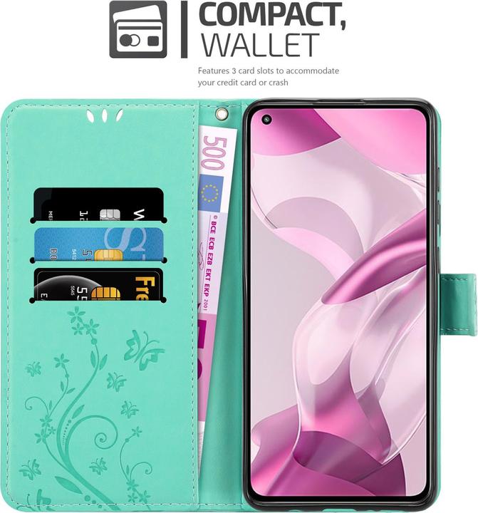 Actual product image Cadorabo Flower Book cover (Xiaomi Mi 11 Lite, Xiaomi Mi 11 Lite 5G)