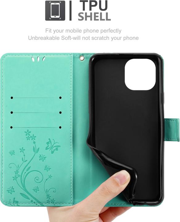 Actual product image Cadorabo Flower Book cover (Xiaomi Mi 11 Lite, Xiaomi Mi 11 Lite 5G)