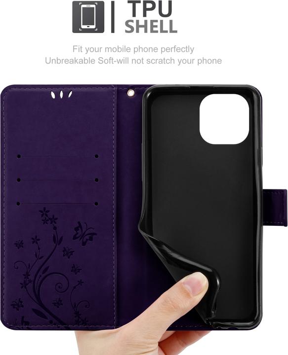 Image du produit Cadorabo Pochette Flower Book (Xiaomi Mi 11 Lite, Xiaomi Mi 11 Lite 5G)