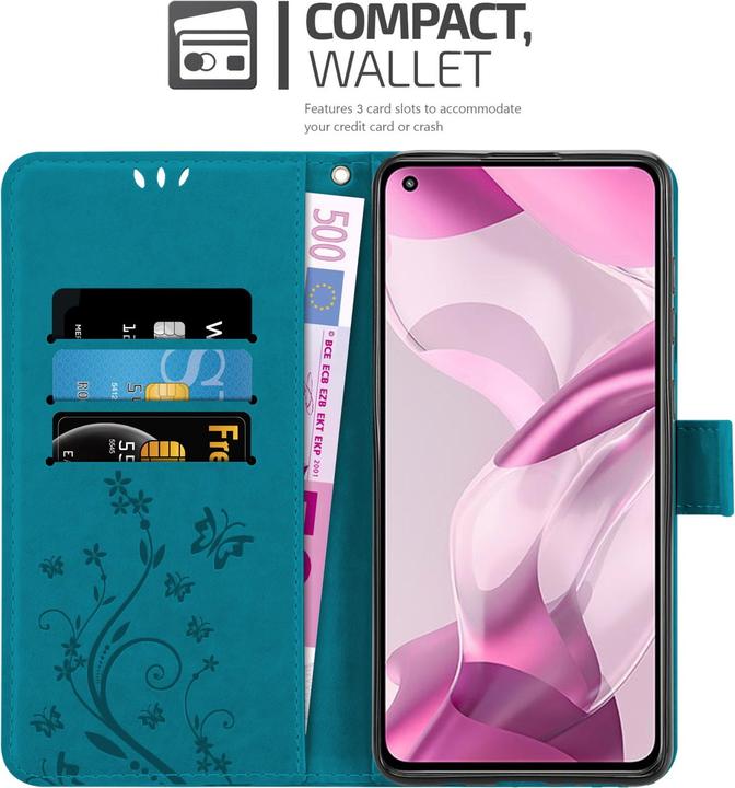 Actual product image Cadorabo Flower Book cover (Xiaomi Mi 11 Lite, Xiaomi Mi 11 Lite 5G)