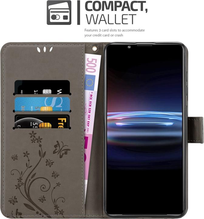 Actual product image Cadorabo Flower Book cover (Sony Xperia Pro-I)