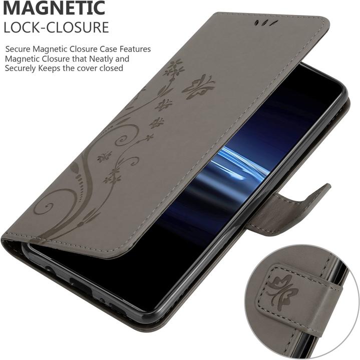 Actual product image Cadorabo Flower Book cover (Sony Xperia Pro-I)