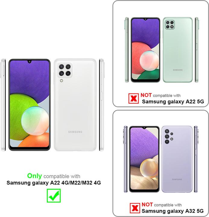 Actual product image Cadorabo TPU 2 colors glass envelope (Samsung Galaxy M22, Samsung Galaxy A22, Samsung Galaxy A32)