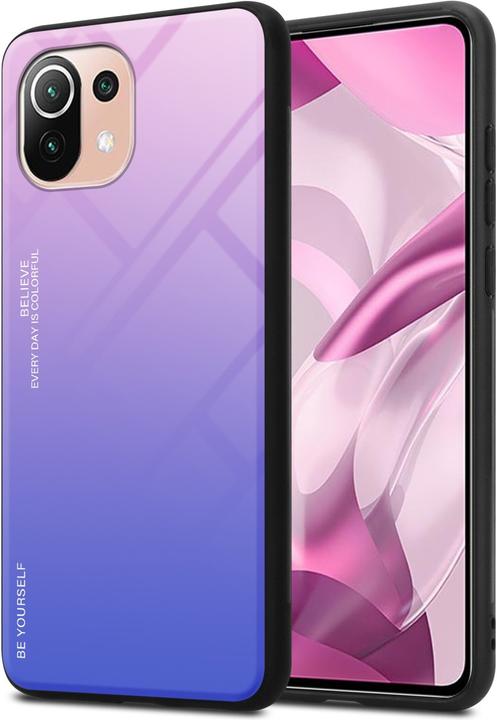Produktbild Cadorabo TPU 2 Farben Glas Hülle (Xiaomi Mi 11 Lite, Xiaomi Mi 11 Lite 5G, Xiaomi Mi 11 Lite 5G NE)